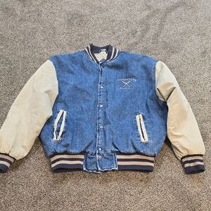 Vintage MV Country Sport Versity Quilt Jeans 90" Jacket Sz L